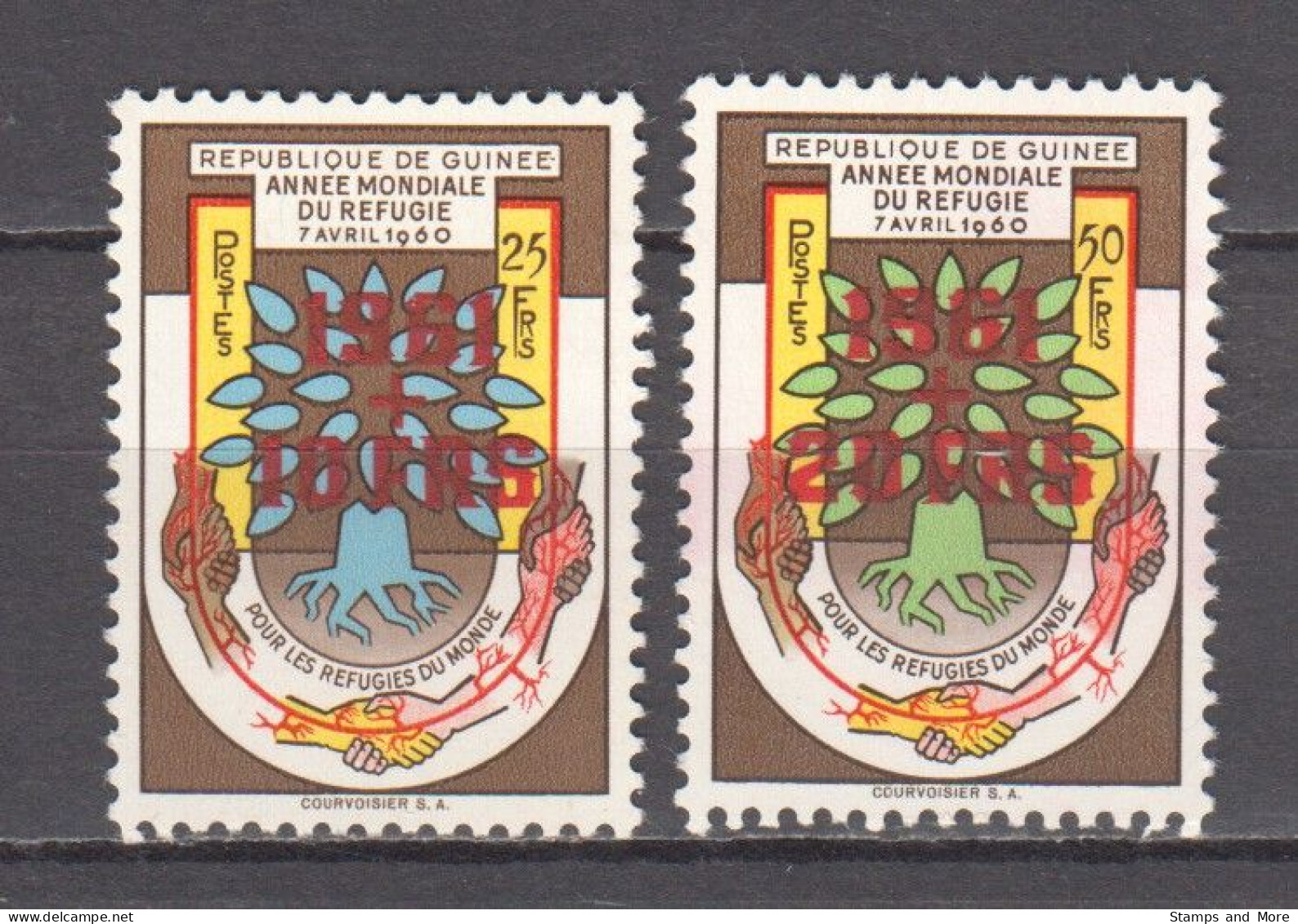 Guinee 1961 Mi 67-68a MNH WORLD REFUGEE YEAR - Rifugiati