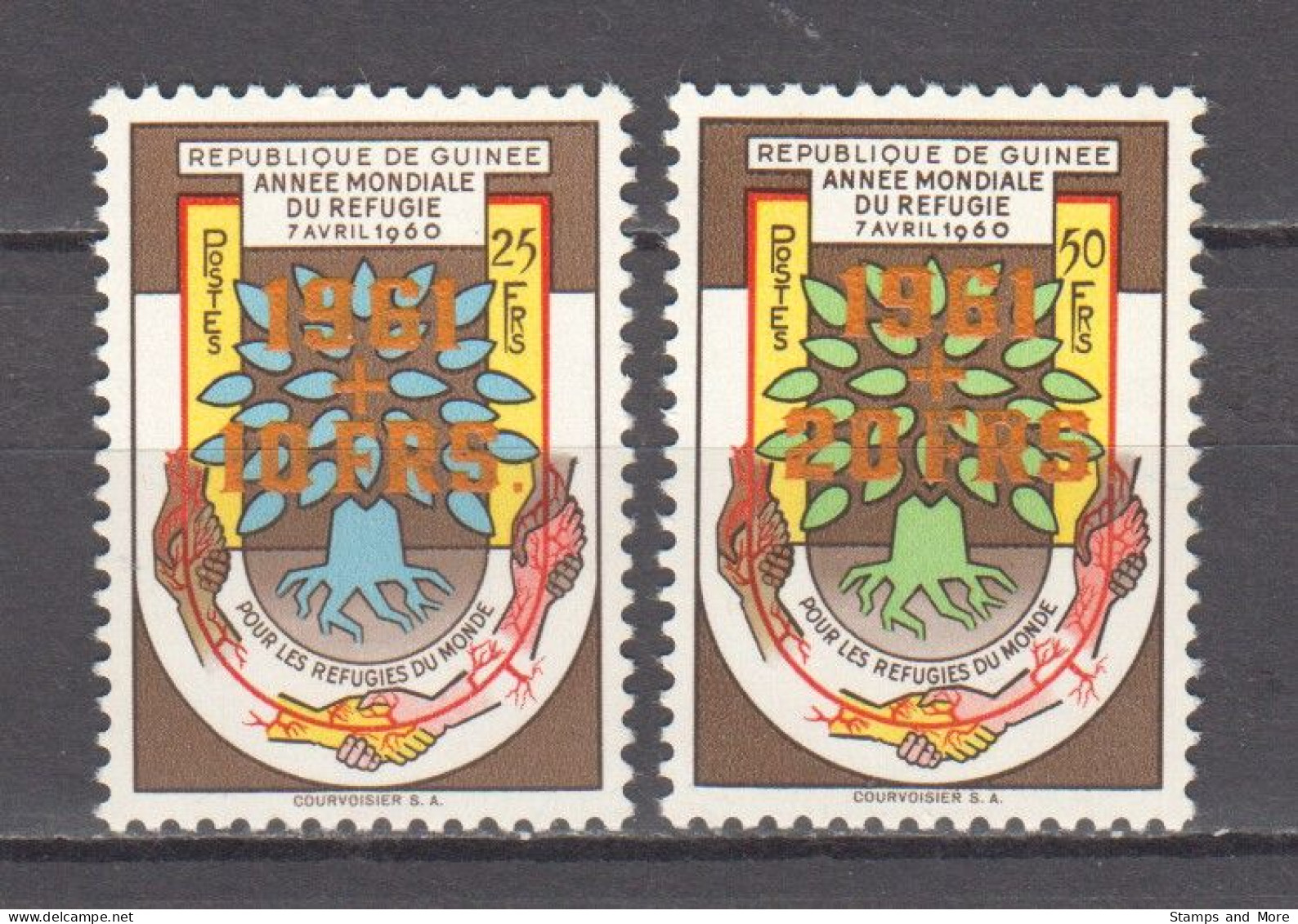 Guinee 1961 Mi 67-68b MNH WORLD REFUGEE YEAR - Flüchtlinge