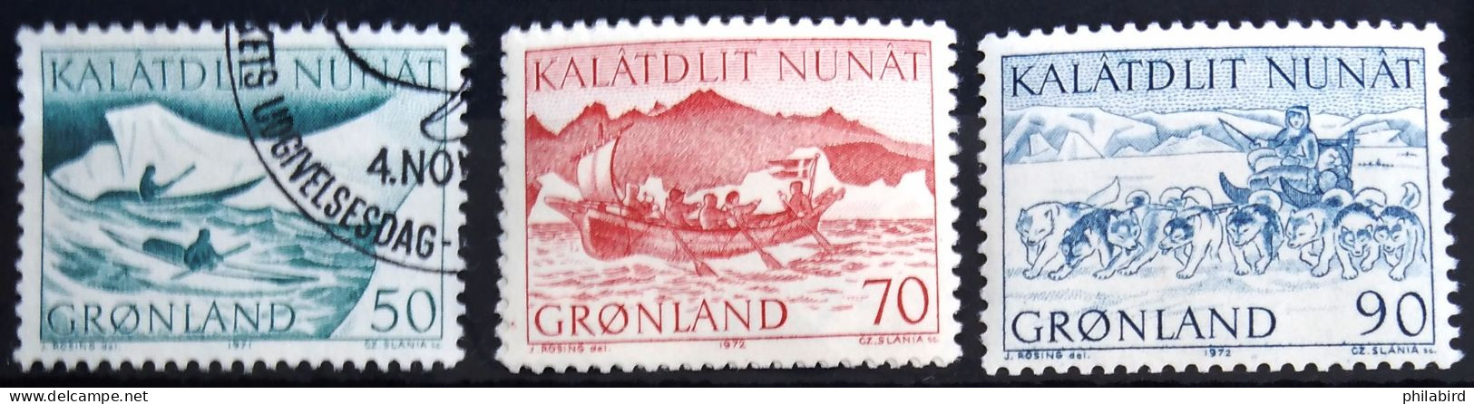 GROENLAND                      N° 66/68                         NEUF** Et OBLITERE - Unused Stamps