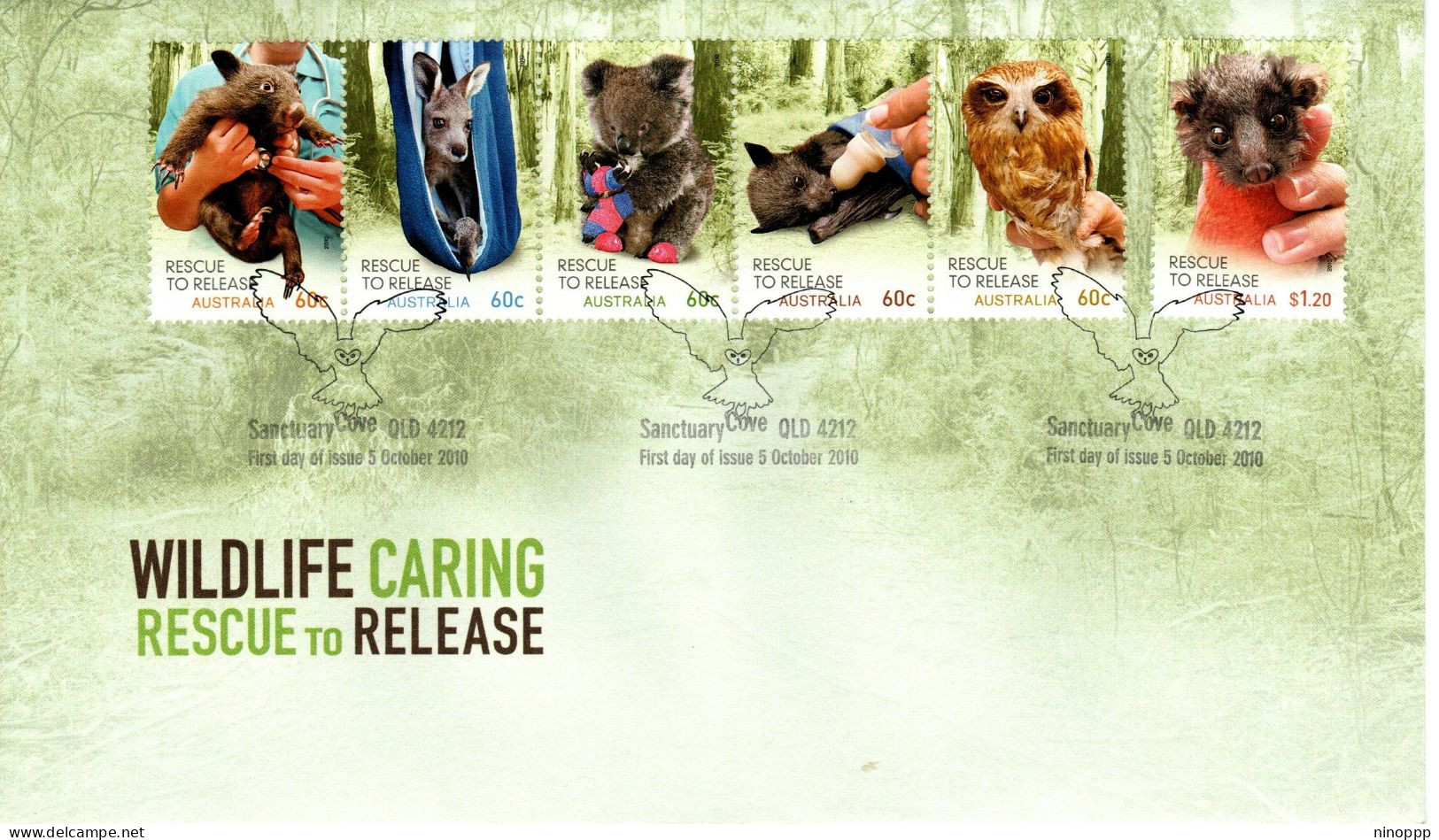 Australia 2010 Wildlife Caring Rescue To Release ,FDI - Poststempel