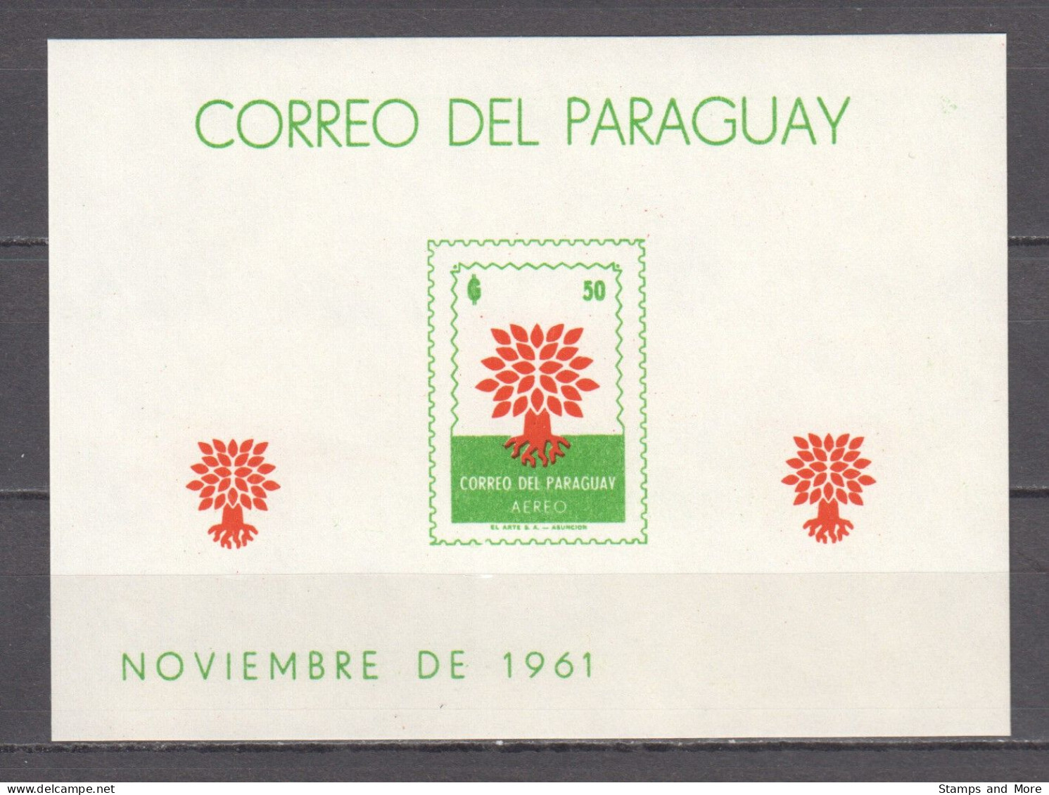 Paraguay 1960 Mi Block 10 MNH WORLD REFUGEE YEAR - Rifugiati