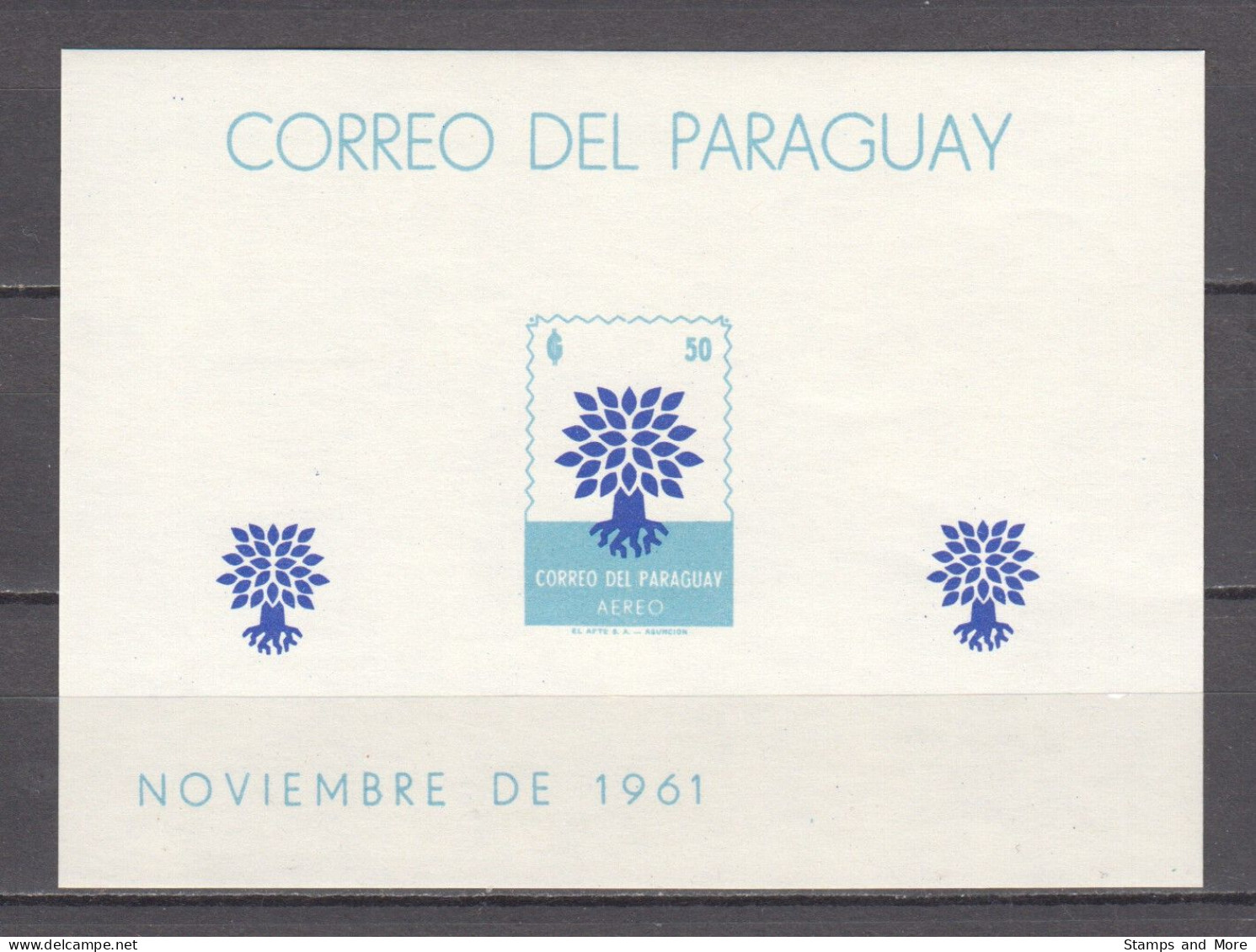 Paraguay 1960 Mi Block 11 MNH WORLD REFUGEE YEAR - Refugiados
