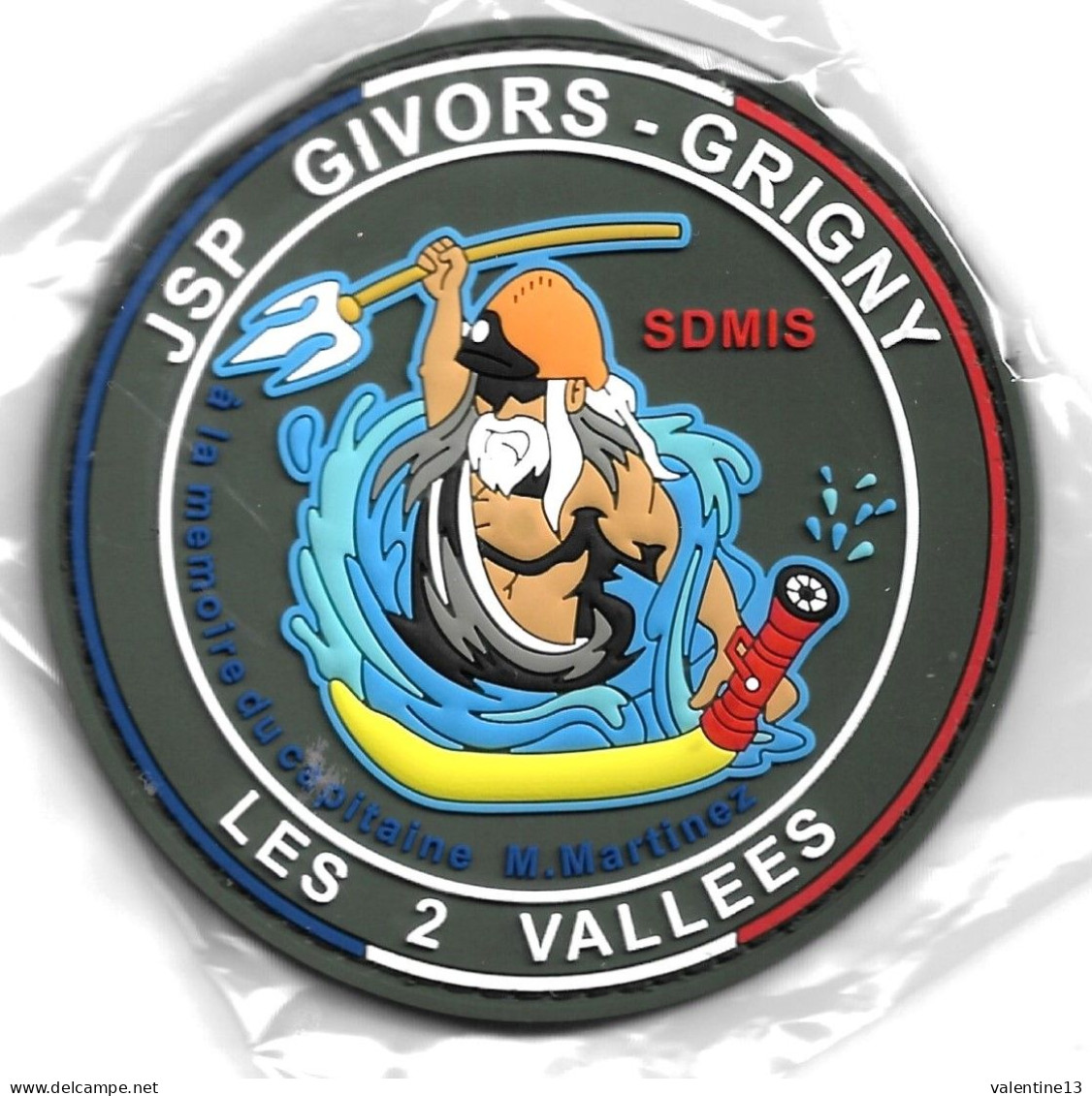 Ecusson PVC SAPEURS POMPIERS JSP GIVORS DRIGNY LES 2 VALLEES 69 - Pompiers