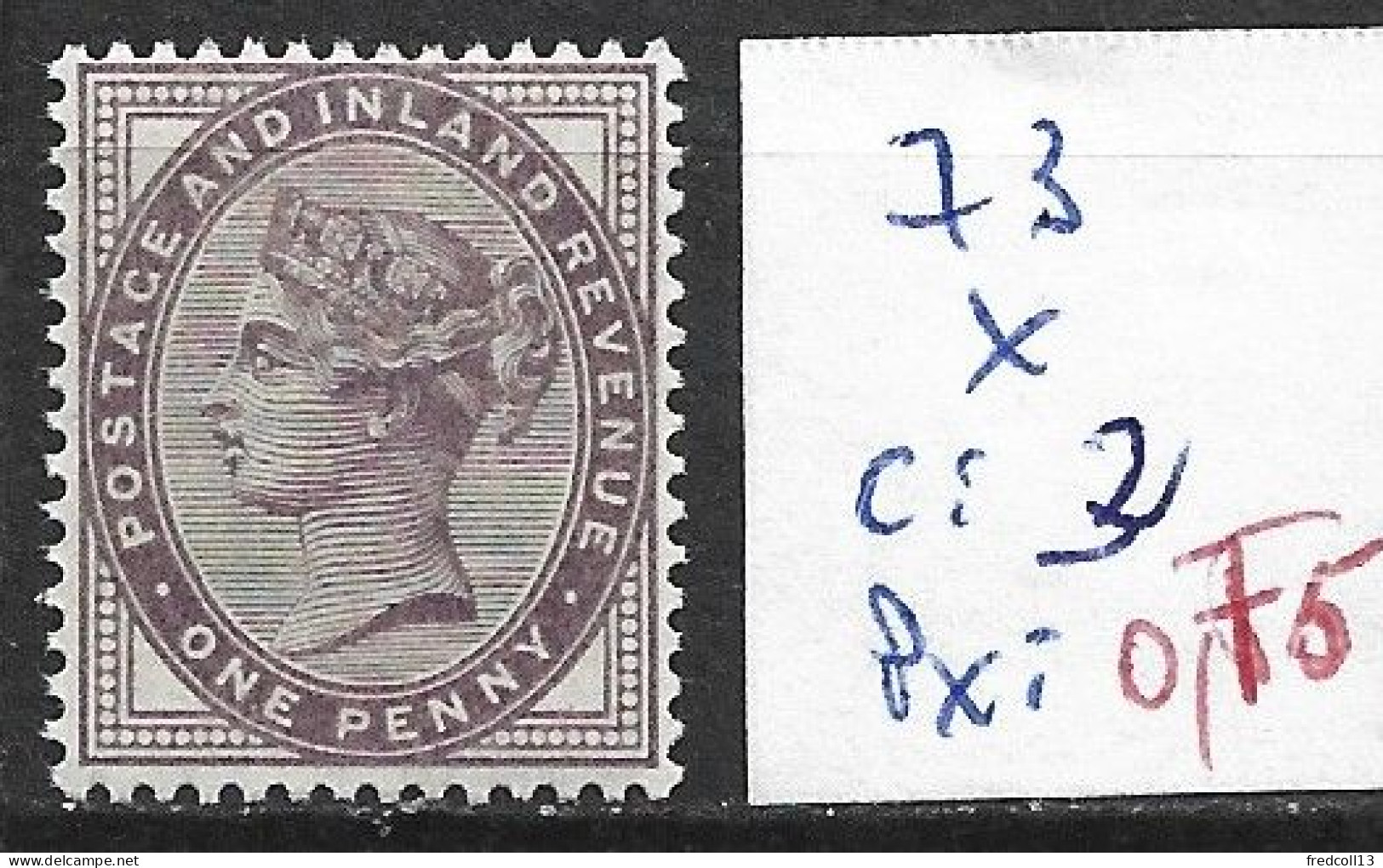 GRANDE-BRETAGNE 73 * Côte 3 € - Unused Stamps