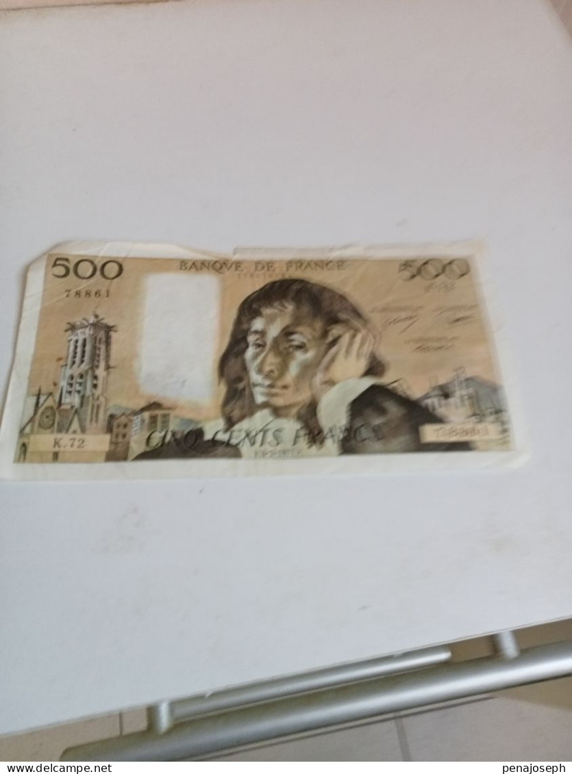 Billet De 500 Francs 1977 - 500 F 1968-1993 ''Pascal''