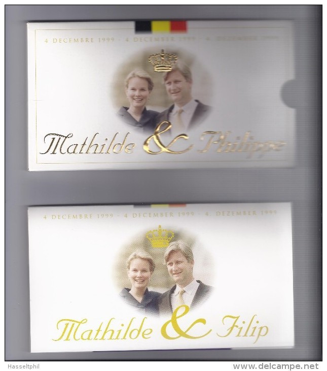 BELGIE - BELGIQUE 250 Frank / 250 Franc Mathilde En Philippe PROOF-QUALITY In Blister 1999 - 250 Frank