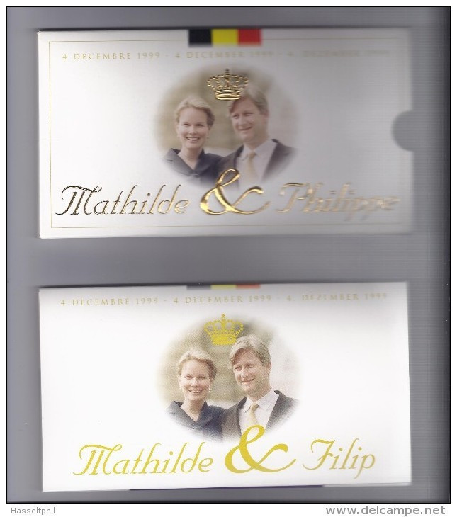 BELGIE - BELGIQUE 250 Frank / 250 Franc Mathilde En Philippe PROOF-QUALITY In Blister 1999 - 250 Francs