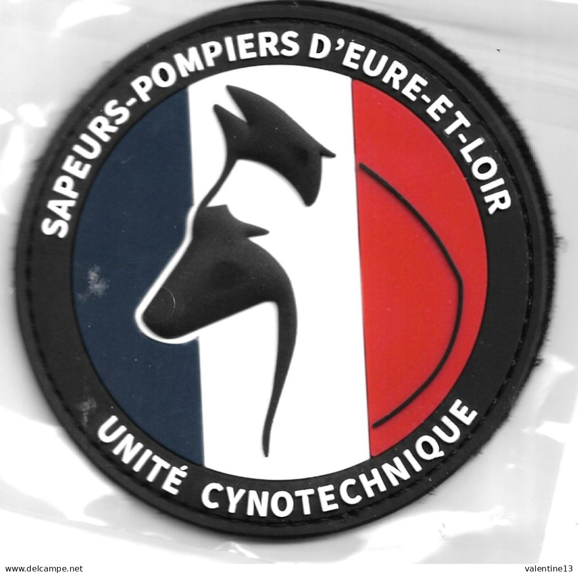 Ecusson PVC SAPEURS POMPIER EURE ET LOIR UNITE CYNOTECHNIQUE  28 - Pompieri