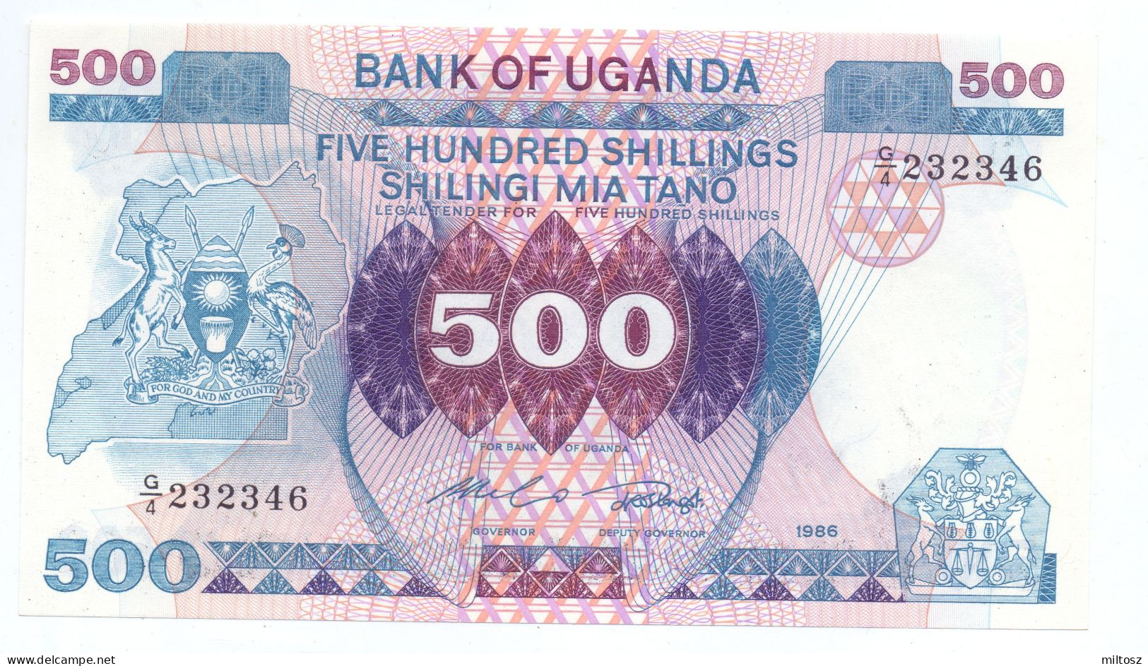 Uganda 500 Shillings 1983-1985 - Ouganda