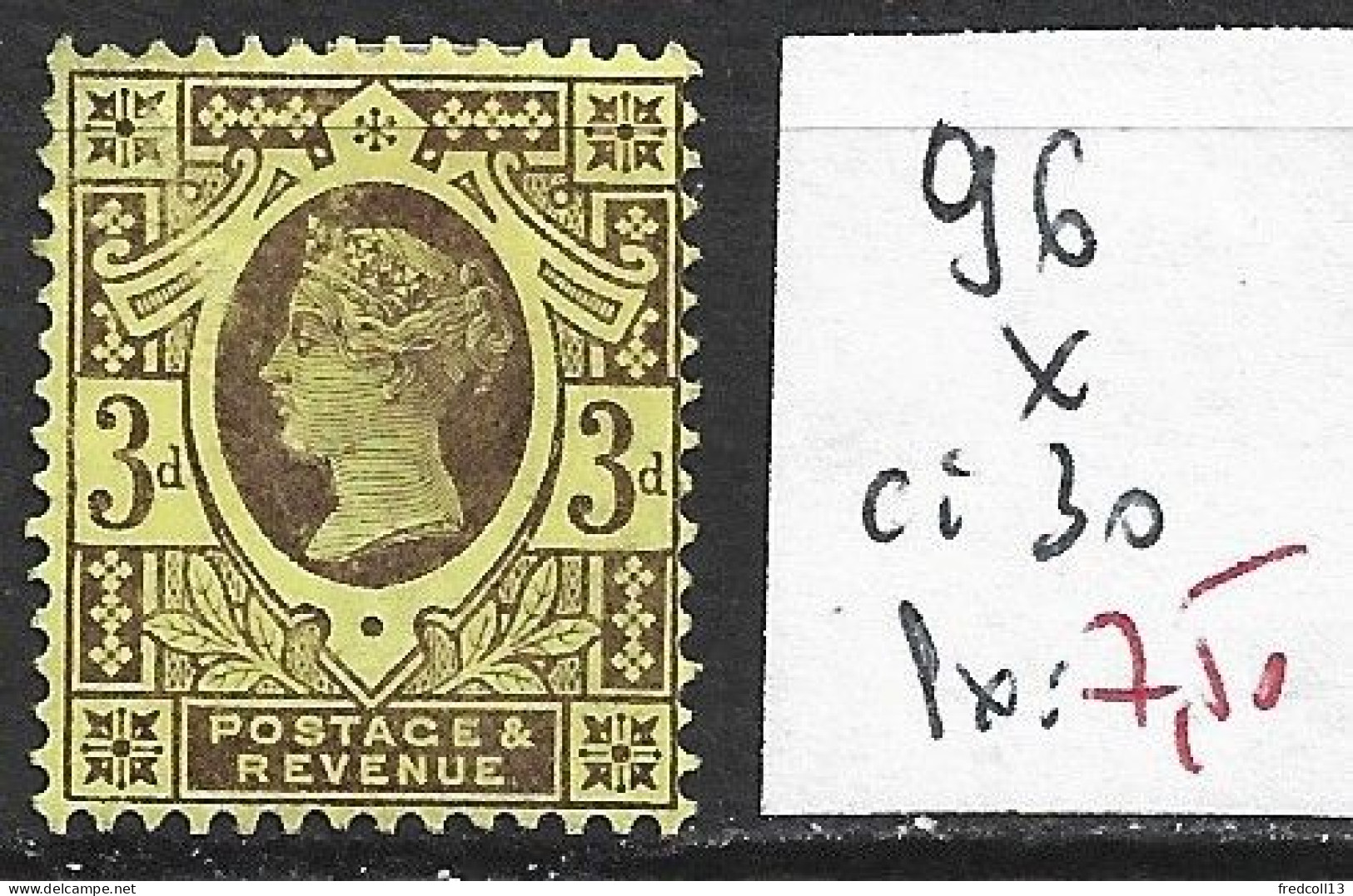 GRANDE-BRETAGNE 96 * Côte 30 € - Unused Stamps