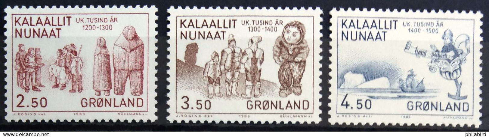 GROENLAND                      N° 131/133                         NEUF** - Unused Stamps