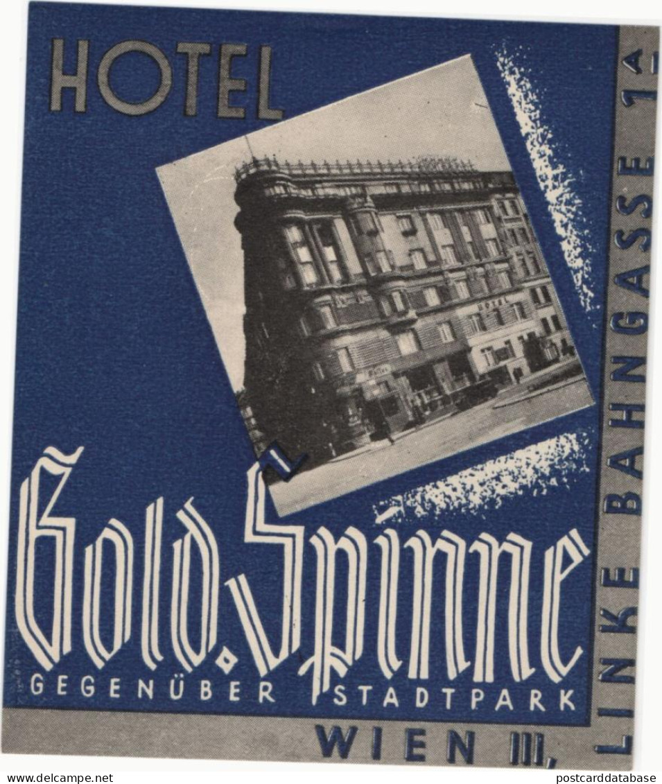 Hotel Gold Spinne Wien - & Hotel - Etiquettes D'hotels