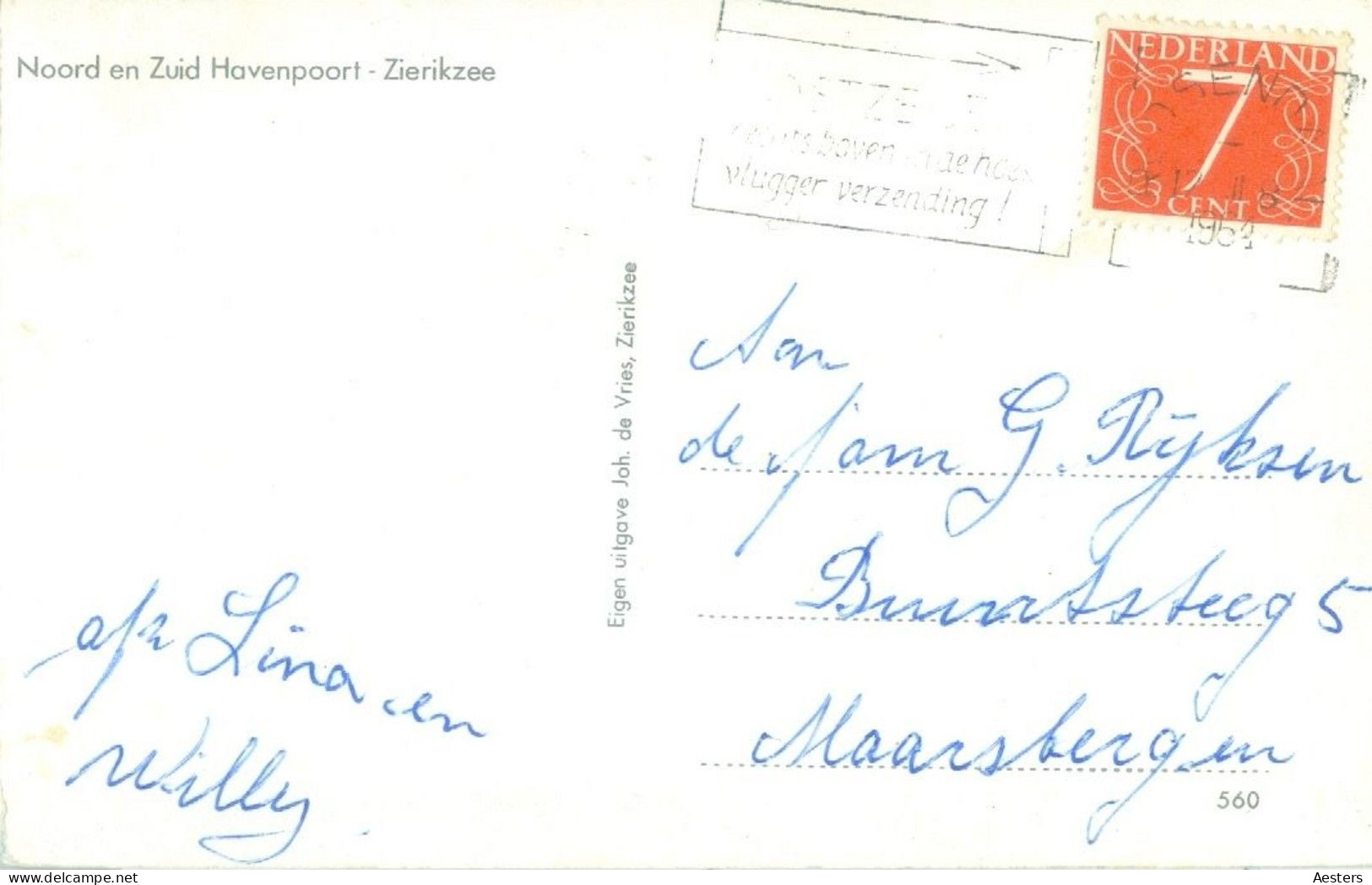 Zierikzee1964; Noord En Zuid Havenpoort - Gelopen. (Joh. De Vries - Zierikzee) - Zierikzee