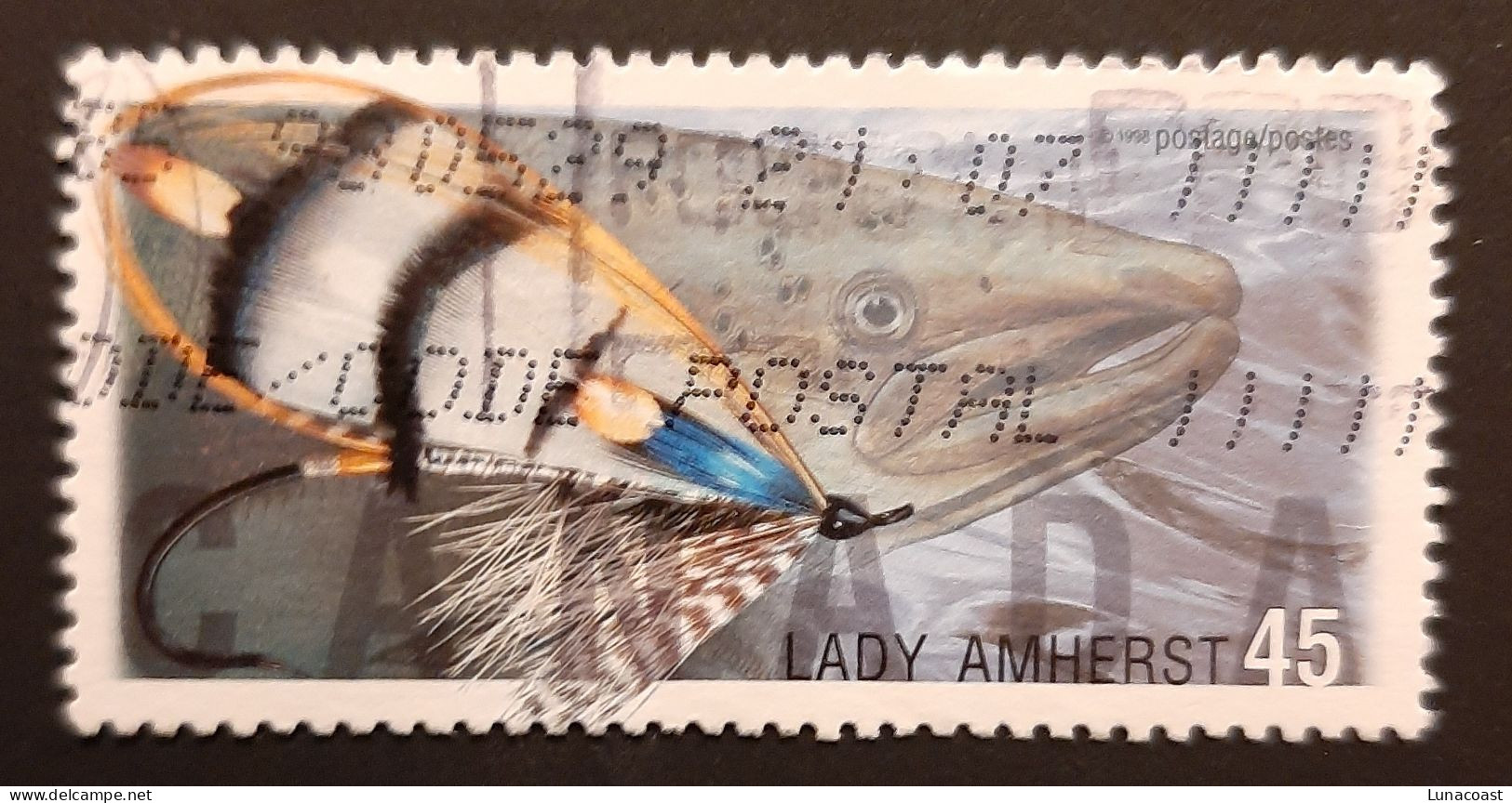 Canada 1998  USED  Sc 1718    45c  Fishing Flies, Lady Amhurst - Oblitérés