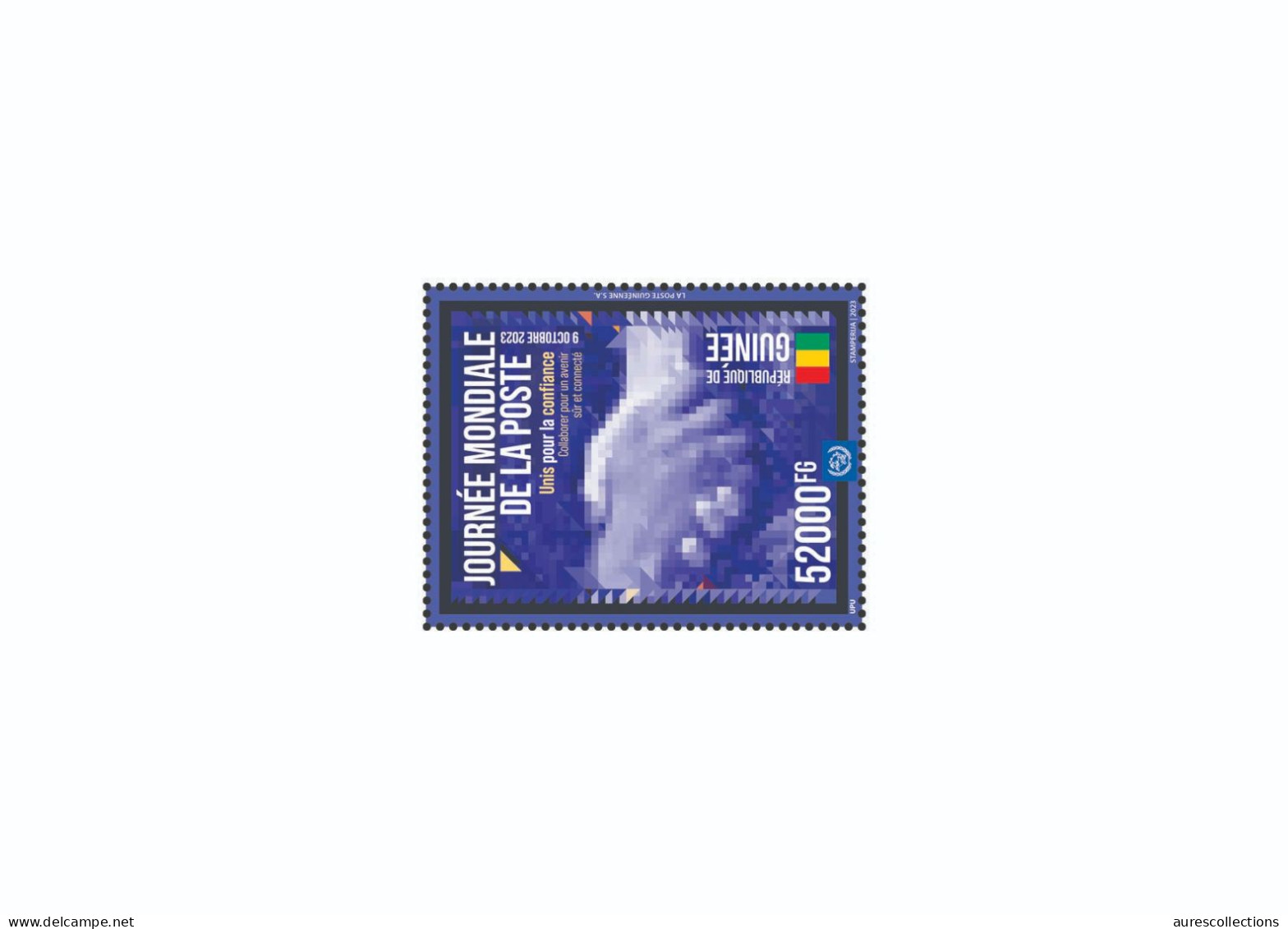 GUINEA 2023 SHEET 1V - WORLD POST DAY - UPU - LUXE MNH - UPU (Wereldpostunie)