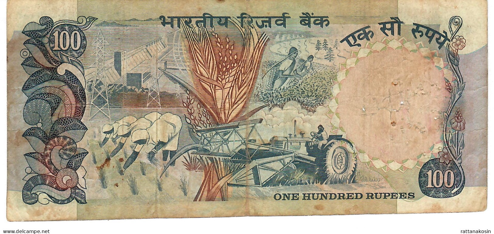 INDIA P85d 100 RUPEES  ND  Signature 12 ( PATEL )    FINE - Inde