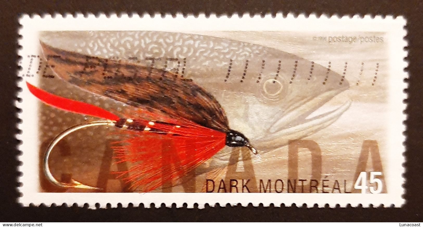 Canada 1998  USED  Sc 1717    45c  Fishing Flies, Dark Montreal - Oblitérés
