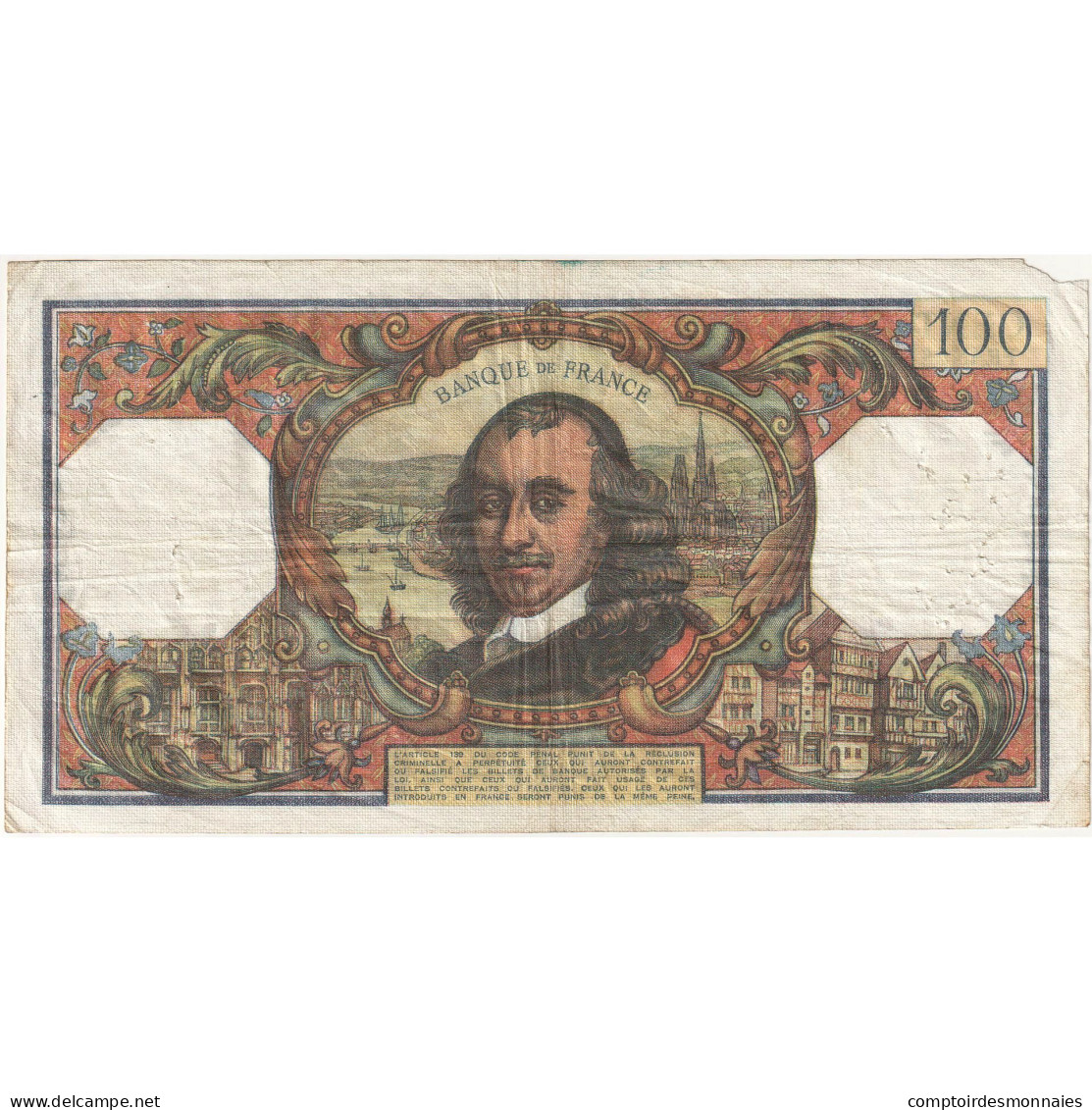 France, 100 Francs, Corneille, 1977, V.1090 02262, TB+, Fayette:65.43, KM:149d - 100 F 1964-1979 ''Corneille''