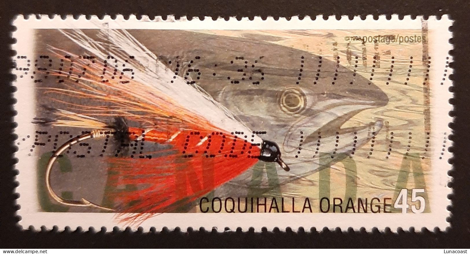 Canada 1998  USED  Sc 1715    45c  Fishing Flies, Coquihalla Orange - Oblitérés