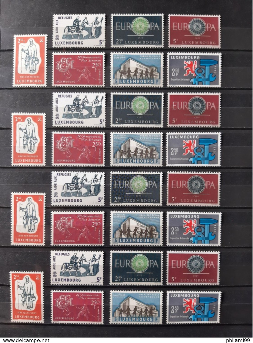 LUXEMBURG MNH**  5x  1960 YEAR + JOS.CH. (COMPLETE) / 3 SCANS - Colecciones