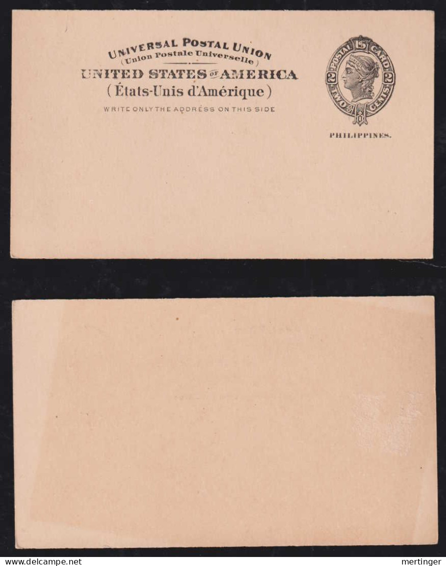 USA Philippines Ca 1900 Stationery Postcard 2c Mint - Filippine