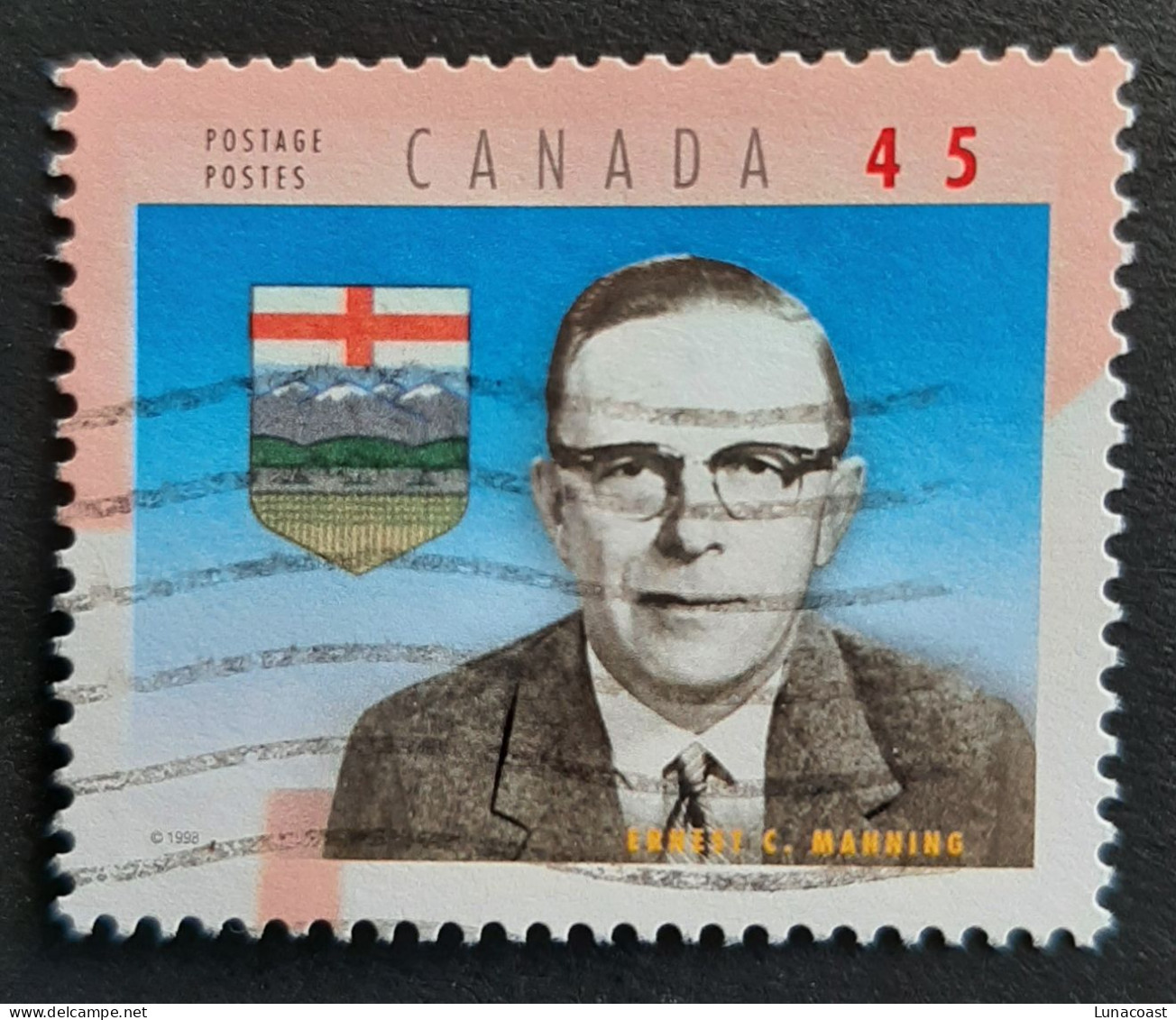 Canada 1998  USED  Sc1709 H    45c  Prov. Premiers, Manning - Oblitérés