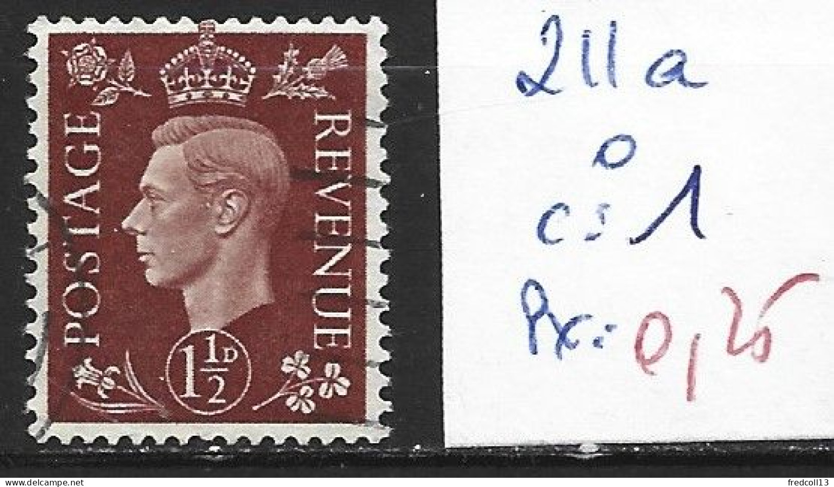 GRANDE-BRETAGNE 211a Oblitéré Côte 1 € - Used Stamps