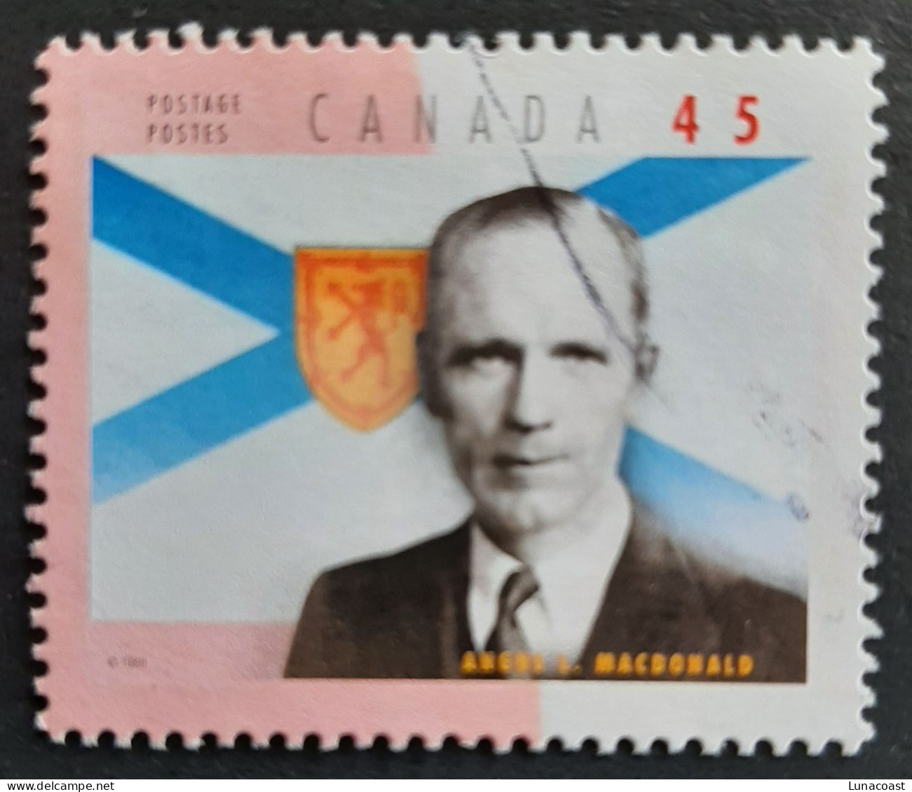 Canada 1998  USED  Sc1709 F    45c  Prov. Premiers, MacDonald - Oblitérés