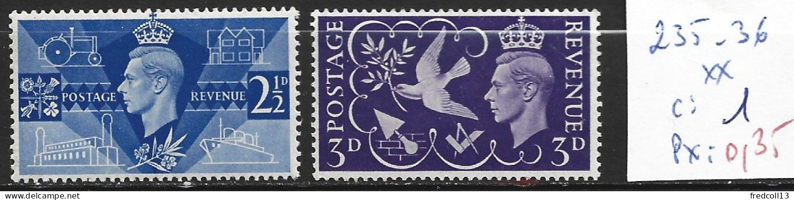 GRANDE-BRETAGNE 236-36 ** Côte 1 € - Nuevos