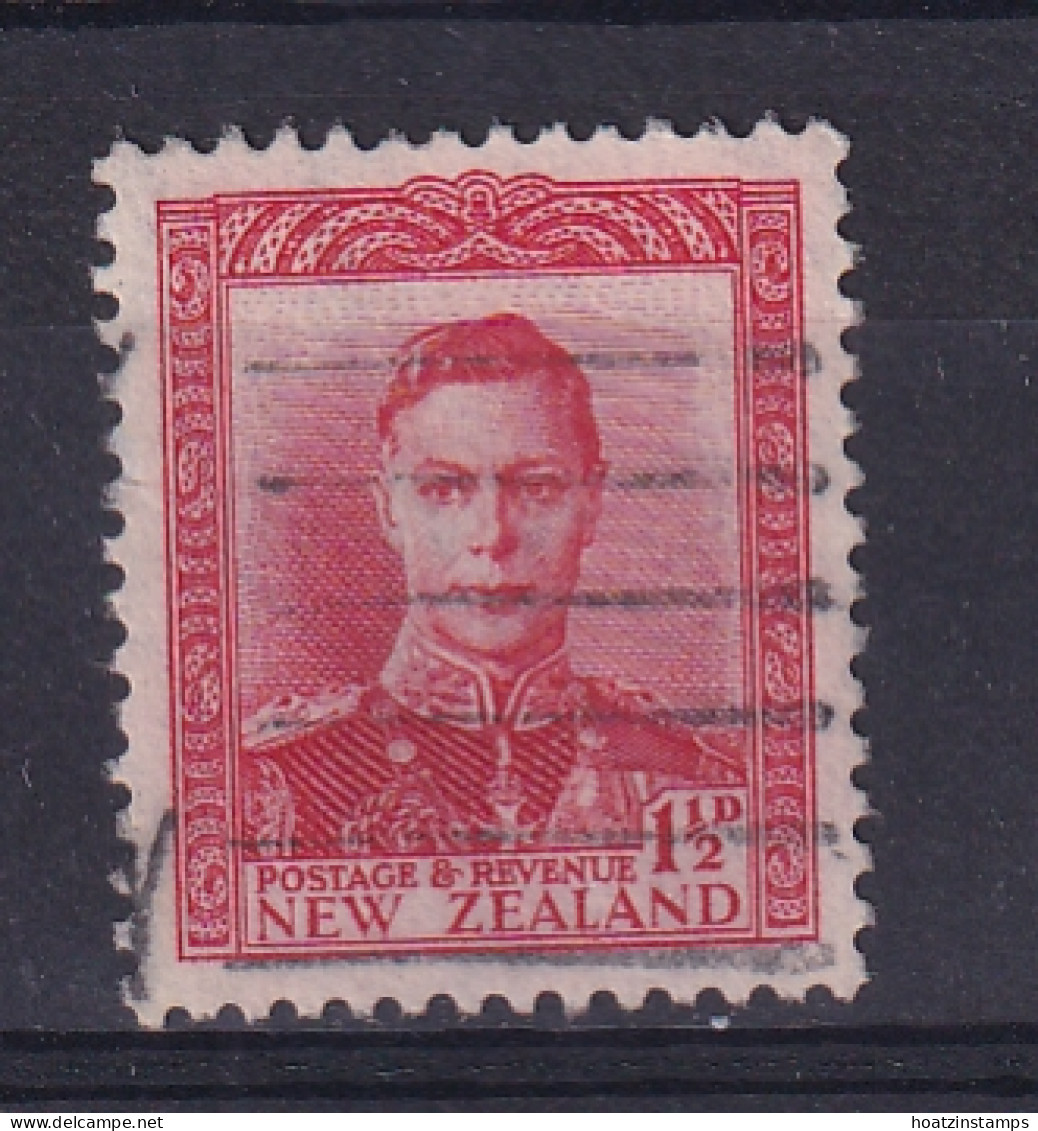 New Zealand: 1938/44   KGVI    SG608   1½d   Scarlet    Used - Usati