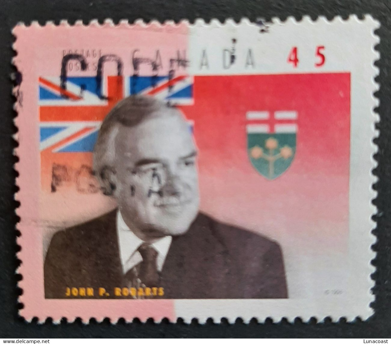 Canada 1998  USED  Sc1709 A   45c  Prov. Premiers, Robarts - Oblitérés