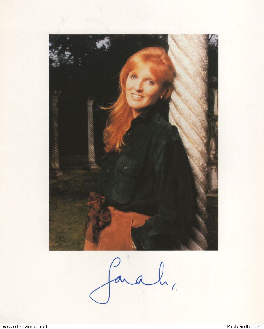 The Duchess Of York Large 2x Hand Signed Photo & Letter On Her Headed Paper - Familias Reales