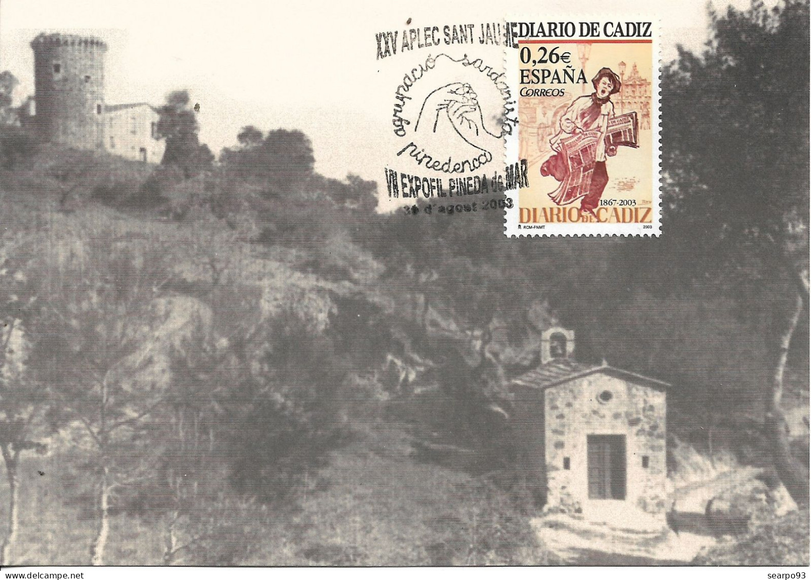 SPAIN. POSTMARK. SARDANA. PINEDA DE MAR. 2003 - Otros & Sin Clasificación