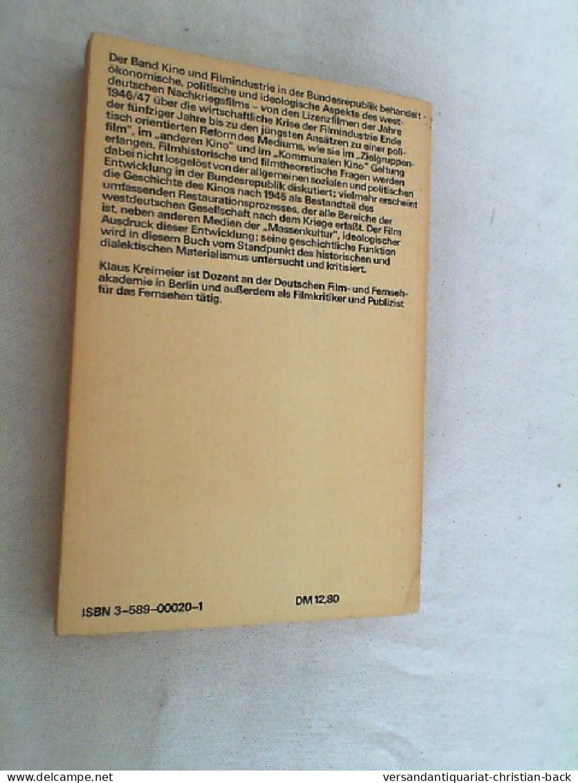 Kino Und Filmindustrie In Der BRD : Ideologieproduktion U. Klassenwirklichkeit Nach 1945. - Theater & Drehbücher