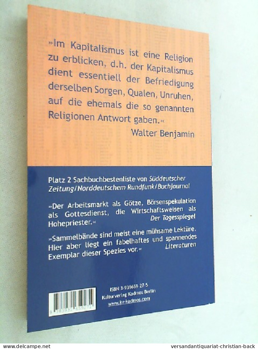 Kapitalismus Als Religion. - Other & Unclassified