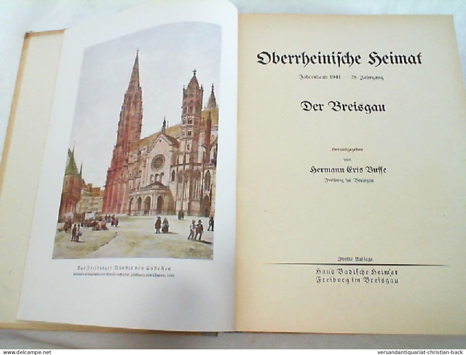 Der Breisgau. Oberrheinische Heimat Jahresband 1941 - Andere & Zonder Classificatie