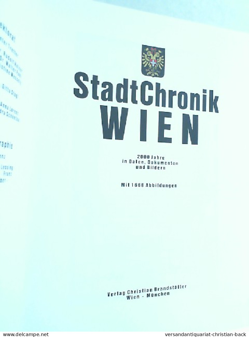 Stadtchronik Wien : 2000 Jahre In Daten, Dokumenten U. Bildern - 4. Neuzeit (1789-1914)