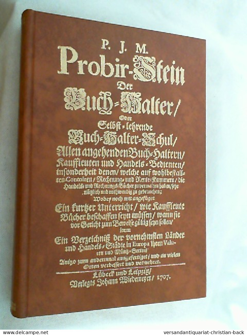 Probir-Stein [Probierstein] Der Buch-Halter. - Sonstige & Ohne Zuordnung