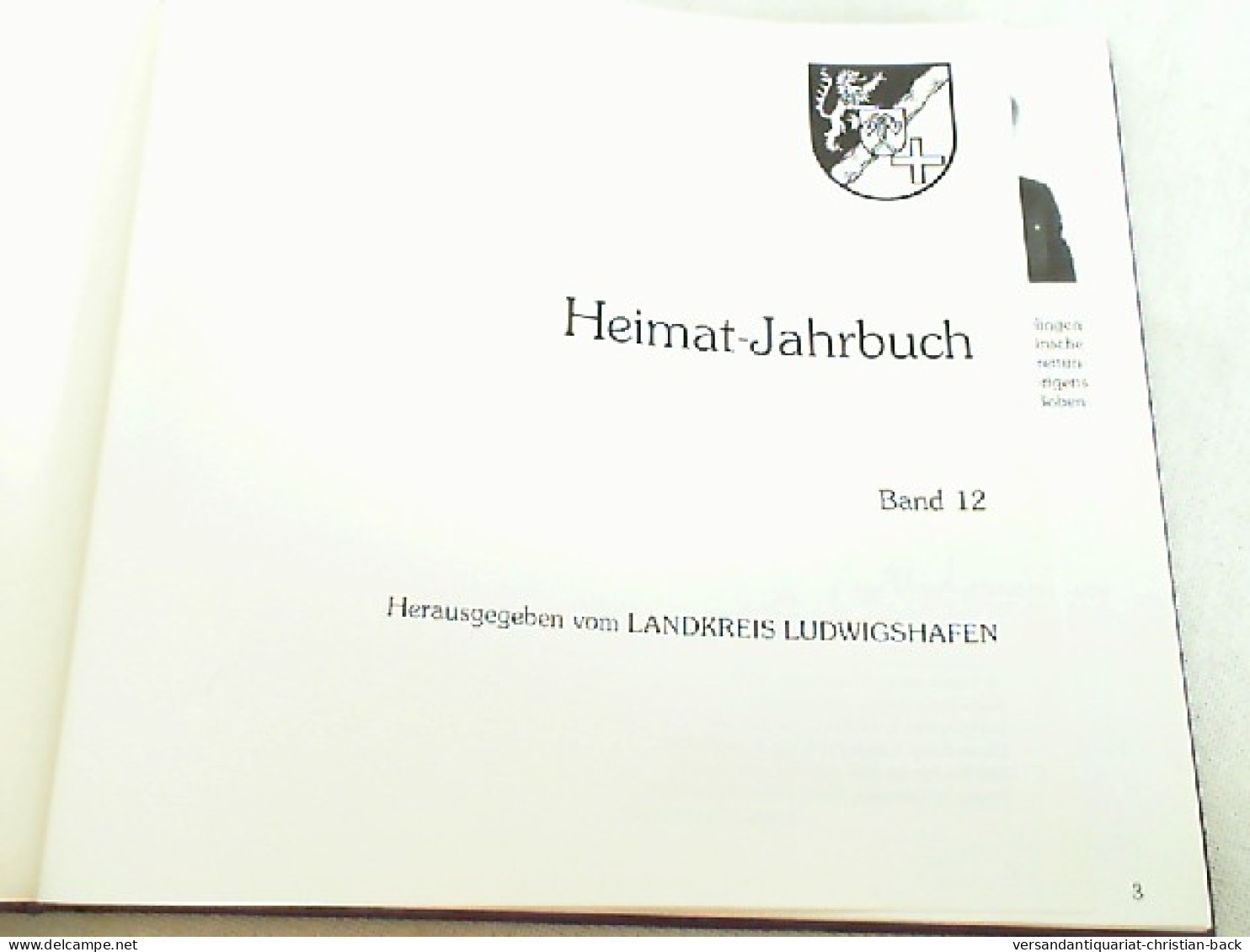 Heimatjahrbuch Landkreis Ludwigshafen - Otros & Sin Clasificación