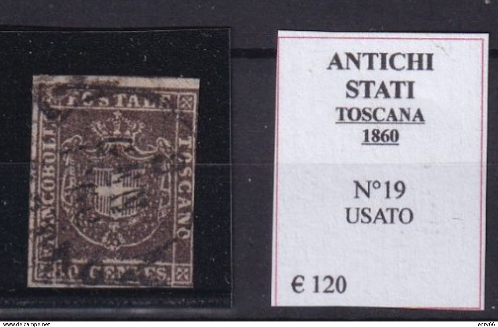 TOSCANA 1860 N°19 USATO - Toscane