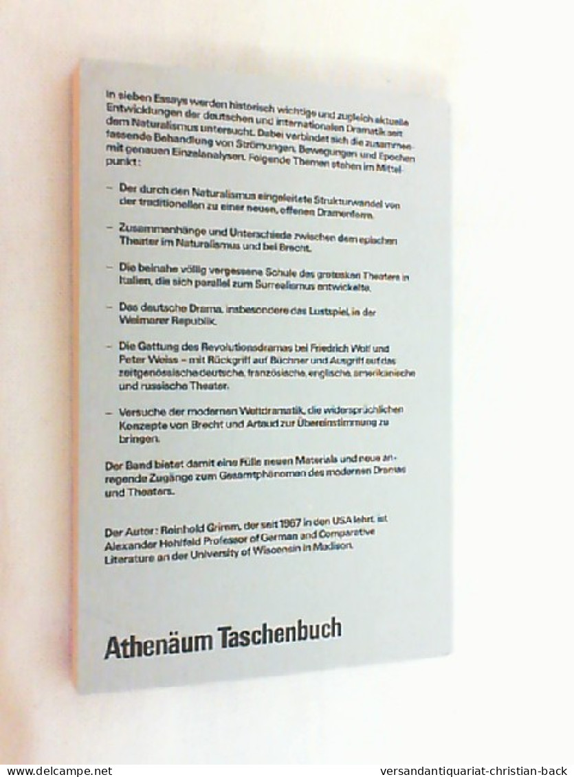 Nach Dem Naturalismus : Essays Zur Modernen Dramatik. - Sonstige & Ohne Zuordnung