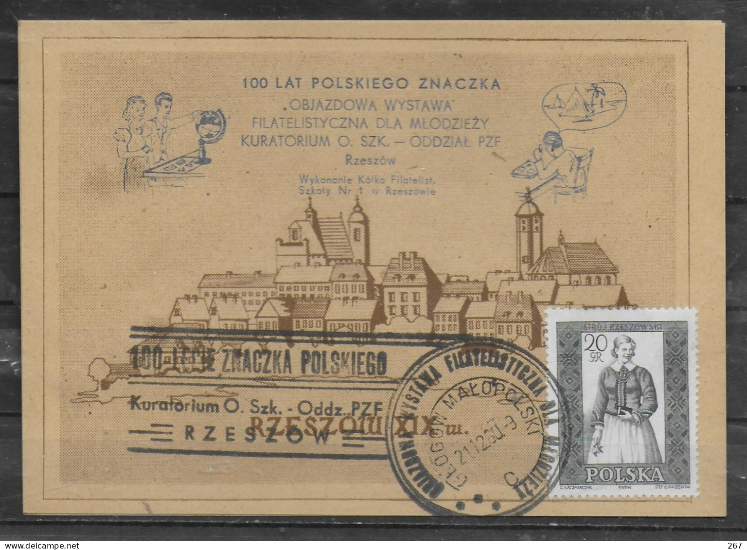 POLOGNE Carte  1960 Glogow 100 Ans De  Poste - Covers & Documents