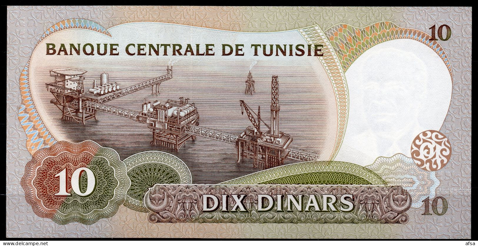 10 Dinars-1986-P84- Neuf** (2 Images) // 10 Dinars 1986 UNC**-2 SCANS - Tusesië