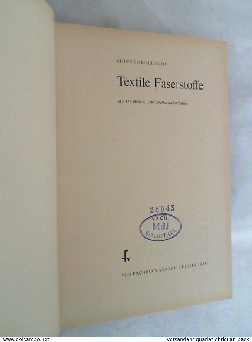 Textile Faserstoffe. - Andere & Zonder Classificatie