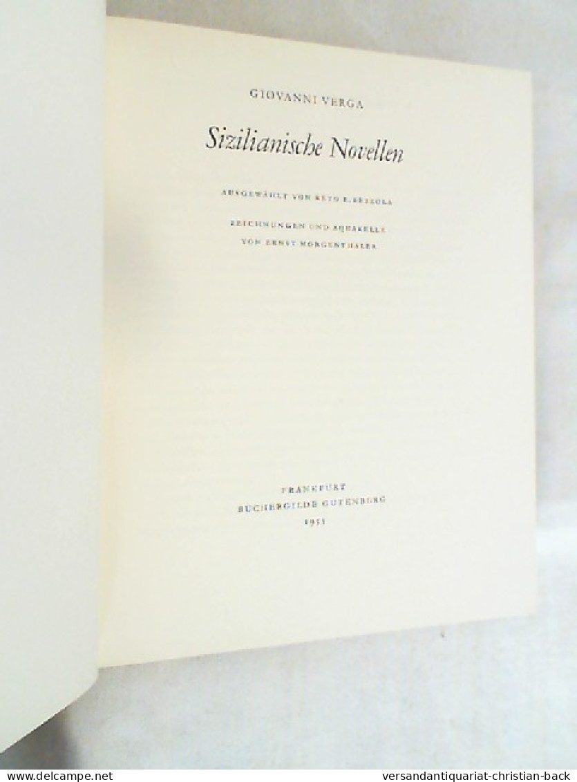 Sizilianische Novellen. - Other & Unclassified