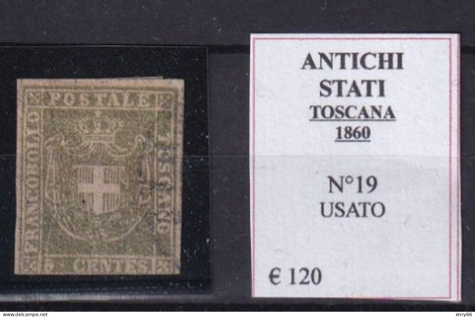 TOSCANA 1860 N°19 USATO - Toskana