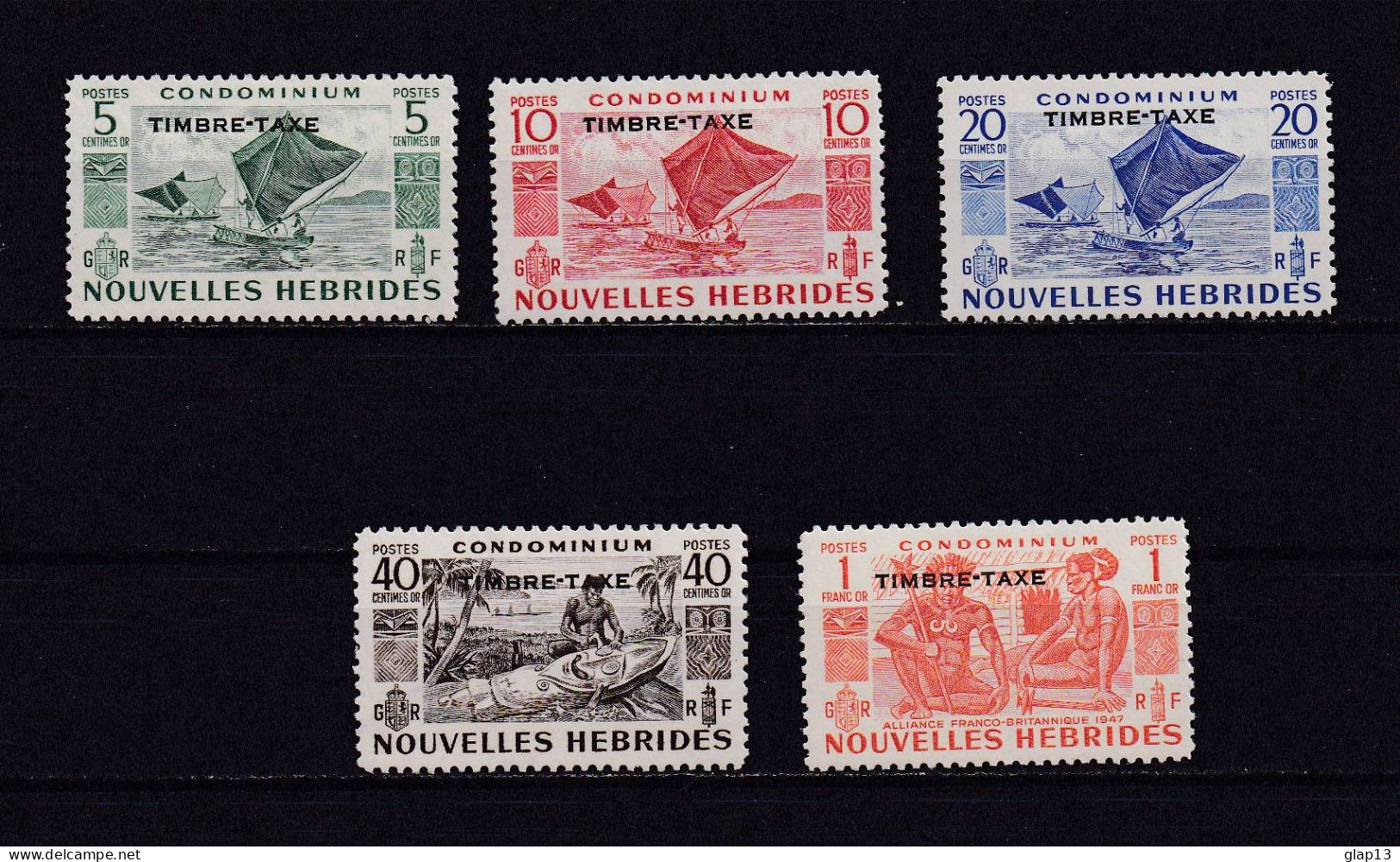 NOUVELLE HEBRIDES 1953 TAXE N°26/30 NEUF** - Timbres-taxe