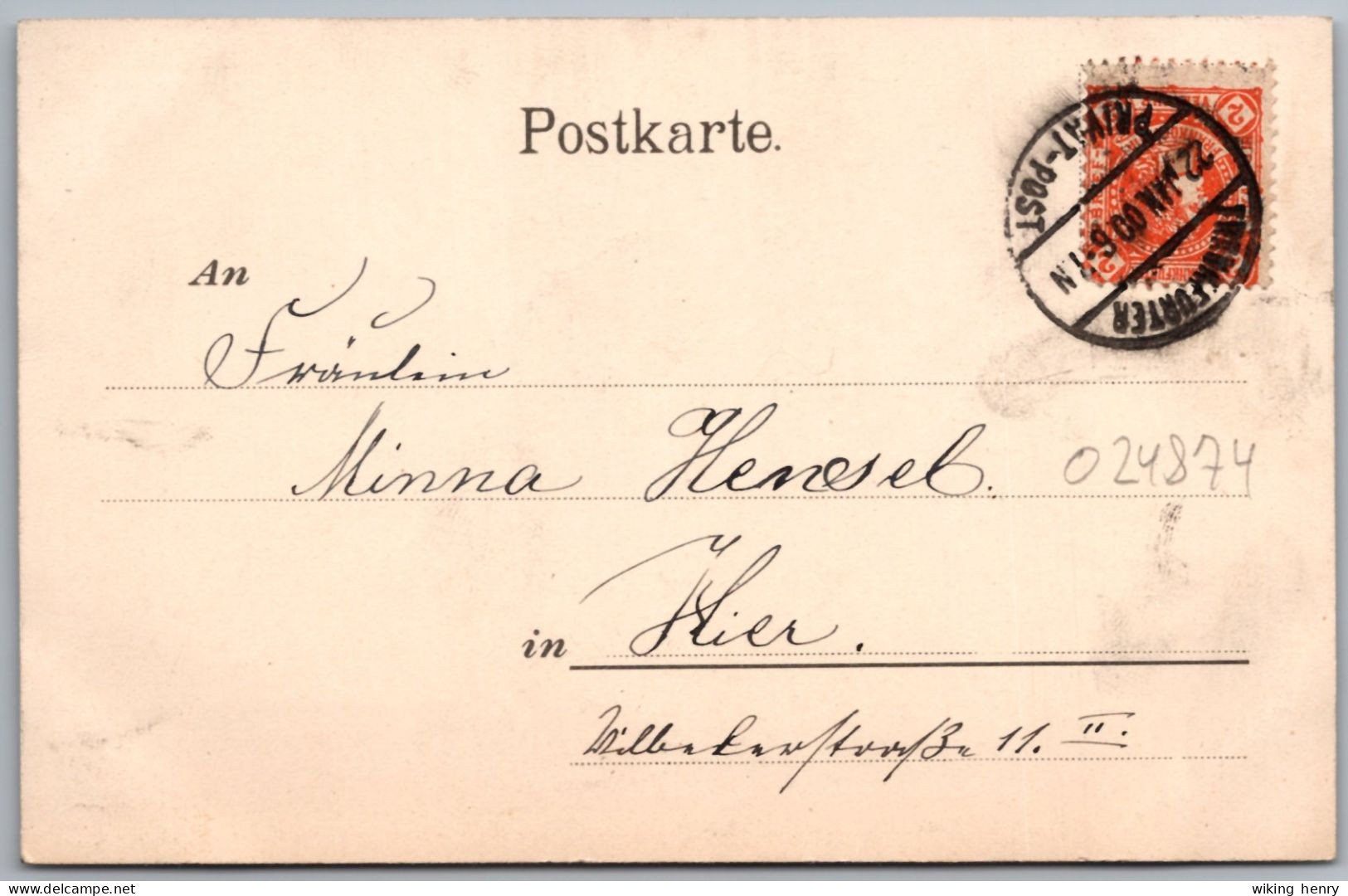 Wesel - S/w Kreishaus - Mit Pferdekutsche - Gelaufen Frankfurter Privatpost 1900 - Wesel