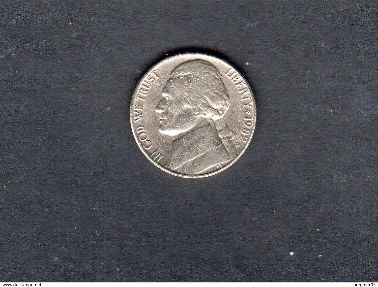 USA - Pièce 5 Cents "Jefferson Nickel"  1982D TTB/VF  KM.192 - 1938-…: Jefferson