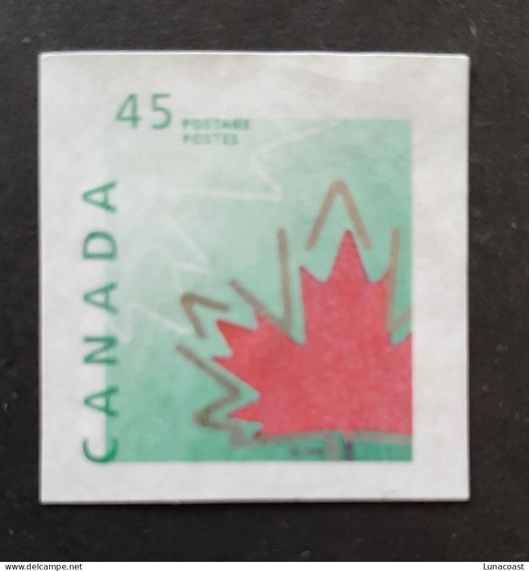 Canada 1997  USED  Sc1696    45c  Stylized Maple Leaf, USA Tagging - Oblitérés